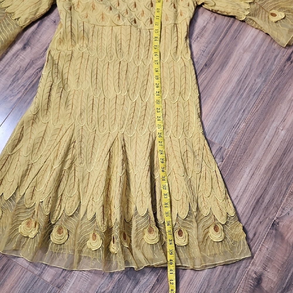 Luxurious Golden Yellow Giovanna Style Dress NWOT - Picture 11 of 15